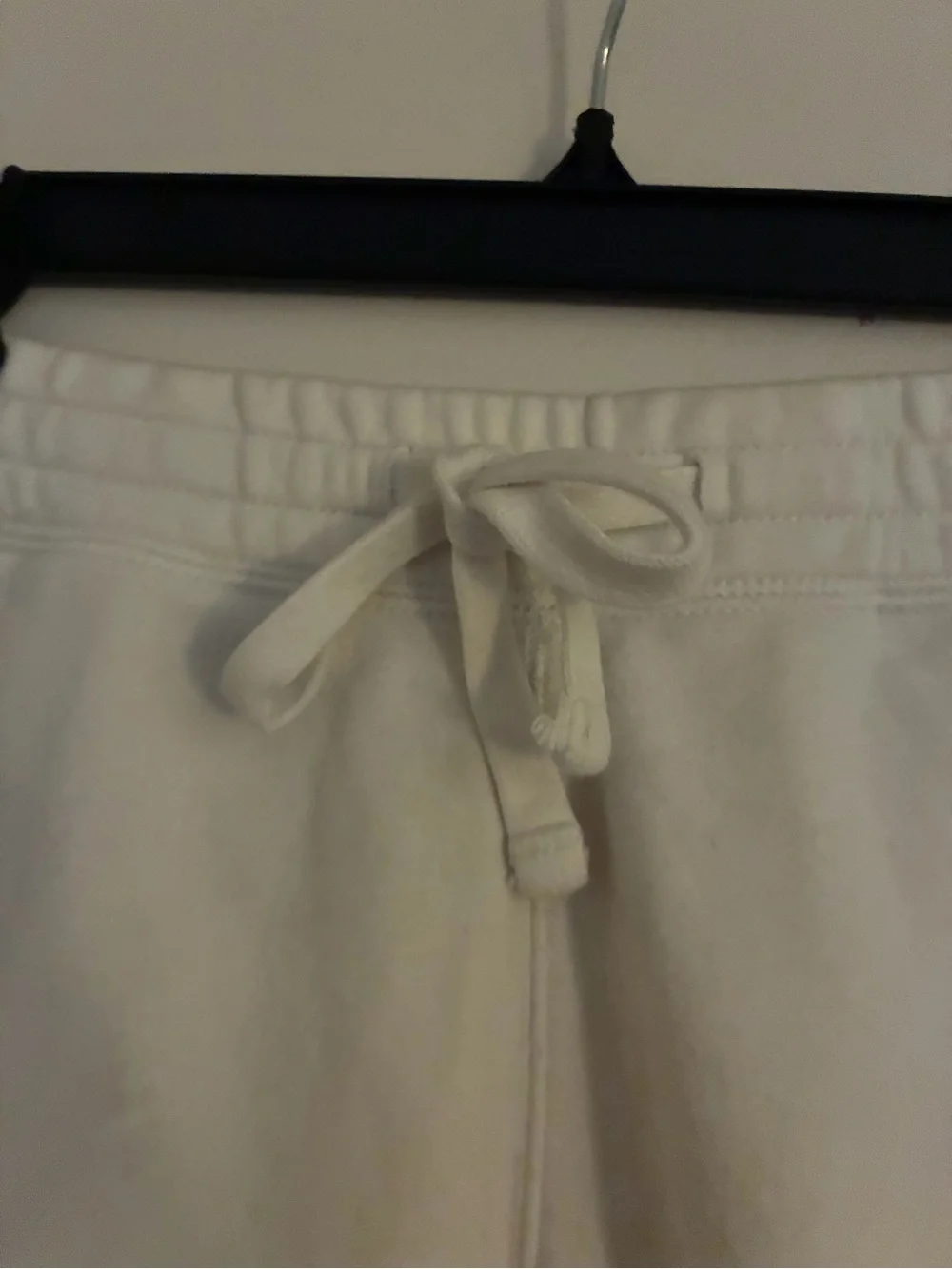 Hollister White Drawstring Athletic Shorts